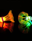 Glow-in-the-Dark LED Badminton Shuttlecocks (1/2/5 Packs): Windproof Design for Practice & Nighttime Play