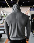 Men's Sport T-shirts Hoodie Fitness Running Shirts Tops Long Sleeve Workout Male Tops Tee Sportwear Training Sweatshirt Men