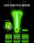 LED Reflective Vest Light Up Running Vest Adjustable Straps Cycling Safety Vest USB Rechargeable 3 Light Modes for Night Running