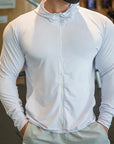Mens Fitness Tracksuit Running Sport Hoodie Gym Joggers Hooded Outdoor Workout Shirts Tops Clothing Muscle Training Sweatshirt