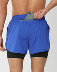 2025New Men Running Shorts Gym Sports Shorts 2 In 1 Quick Dry Workout Training Gym Fitness Jogging Short Pants Summer Men Shorts