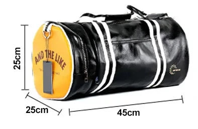 Sport Gym Bag for Women Men Shoulder Bags with Shoes Storage Pocket Fitness Training Waterproof Leather Travel Bag Handbag Daily