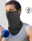 Men Summer Sports Black Mesh Ice Silk Bandana Running Tube Scarf Hiking Ski Fishing Hunting Cycling Snowboard Soft Scarves Women