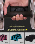 Gym Fitness Half Finger Gloves Men Women Anti-Slip Silicone Workout Glove Pull Up Power Weight Lifting Grips Hand Plam Protector