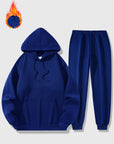 Men's Sports Suit Autumn and Winter Hoodie+pants 2-piece Set Fashionable Solid Color Casual Pullover and Pant Outdoor Sportswear