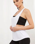 Women's Sports Smock Fitness Sports Vest T-shaped Quick Drying Slim Sleeveless Running Sports Vest