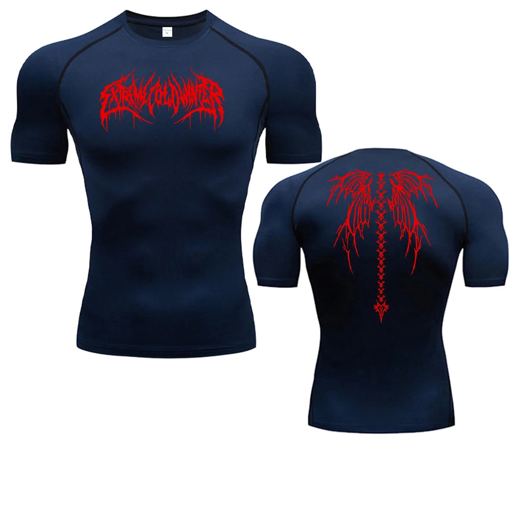 Men's T-shirt Men Running Sport T Shirt Men Compression Fitness Tops Tee Quick DryTight Training Gym Sport Running Shirts Jersey