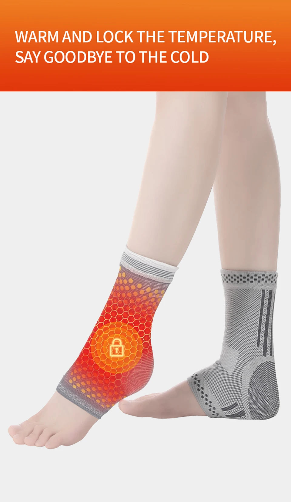 1Pcs Self Heating Sports Ankle Protection Wind and Cold Protection Ankle Support Breathable Pressurized Foot Insulation Cover