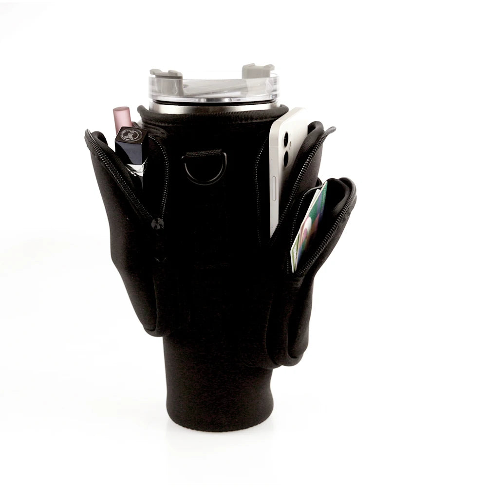 1pc Crossbody Bag Insulated Water Bottle Cover Sleeve for Stanley Cup Anti-fall 30oz/40oz Tumbler Protective Carrier Pouch Strap