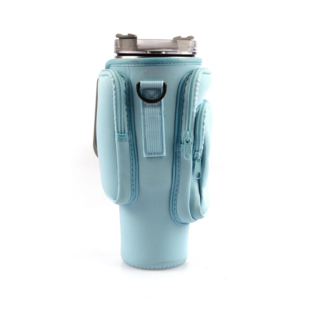 1pc Crossbody Bag Insulated Water Bottle Cover Sleeve for Stanley Cup Anti-fall 30oz/40oz Tumbler Protective Carrier Pouch Strap