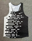 Marathon Runner's Lightweight Quick Dry Breathable Checkered Vest for Outdoor Running Sports Training And Friendly Competitions