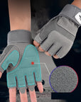 Dumbbell Gloves for Men Women Weightlifting Crossfit Bodybuilding Workout Sports Gym Training Gloves Non-slip Wrist Protector