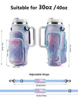 1pc Crossbody Bag Insulated Water Bottle Cover Sleeve for Stanley Cup Anti-fall 30oz/40oz Tumbler Protective Carrier Pouch Strap
