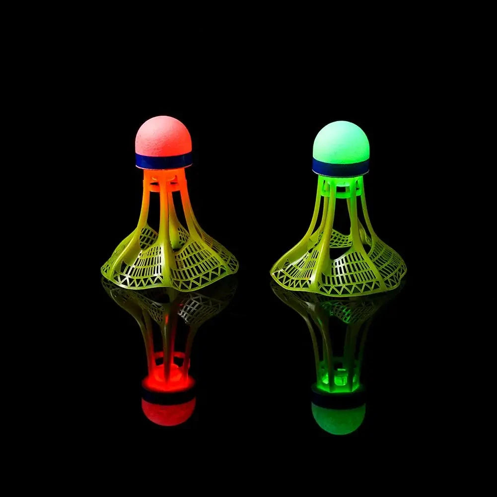 Glow-in-the-Dark LED Badminton Shuttlecocks (1/2/5 Packs): Windproof Design for Practice &amp; Nighttime Play