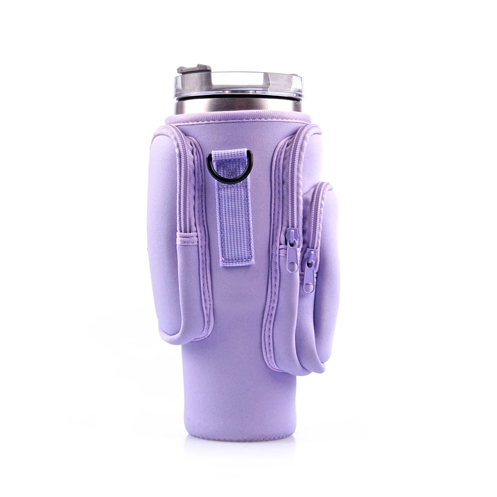 1pc Crossbody Bag Insulated Water Bottle Cover Sleeve for Stanley Cup Anti-fall 30oz/40oz Tumbler Protective Carrier Pouch Strap