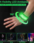 Night Running Armband LED Light Band Cycling Safety Armband Outdoor Sports Safety Arm Belt Leg Warning Rechargeable Wristband