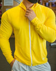 Mens Fitness Tracksuit Running Sport Hoodie Gym Joggers Hooded Outdoor Workout Shirts Tops Clothing Muscle Training Sweatshirt