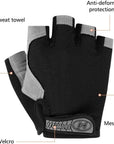 Gym Gloves Fingerless Gloves Anti-Slip Shock-Absorbing Breathable Gloves Sports Gloves for Training Lifting Weight Cycling