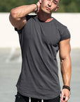 Sport Fitness T-shirt Men Bodybuilding Short Sleeve Workout Shirt Training Sport Running Gym T-shirt Summer Tops Tee Rashgard