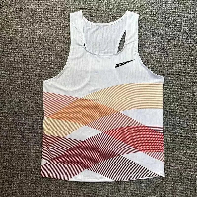 Marathon Runner's Lightweight Quick Dry Breathable Checkered Vest for Outdoor Running Sports Training And Friendly Competitions