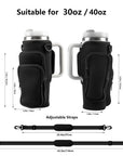 1pc Crossbody Bag Insulated Water Bottle Cover Sleeve for Stanley Cup Anti-fall 30oz/40oz Tumbler Protective Carrier Pouch Strap