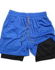 2023 Men Sport Shorts Sportswear Double-deck Running Shorts 2 In 1 Beach Bottoms Summer Gym Fitness Training Jogging Short Pants