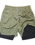 2023 Men Sport Shorts Sportswear Double-deck Running Shorts 2 In 1 Beach Bottoms Summer Gym Fitness Training Jogging Short Pants
