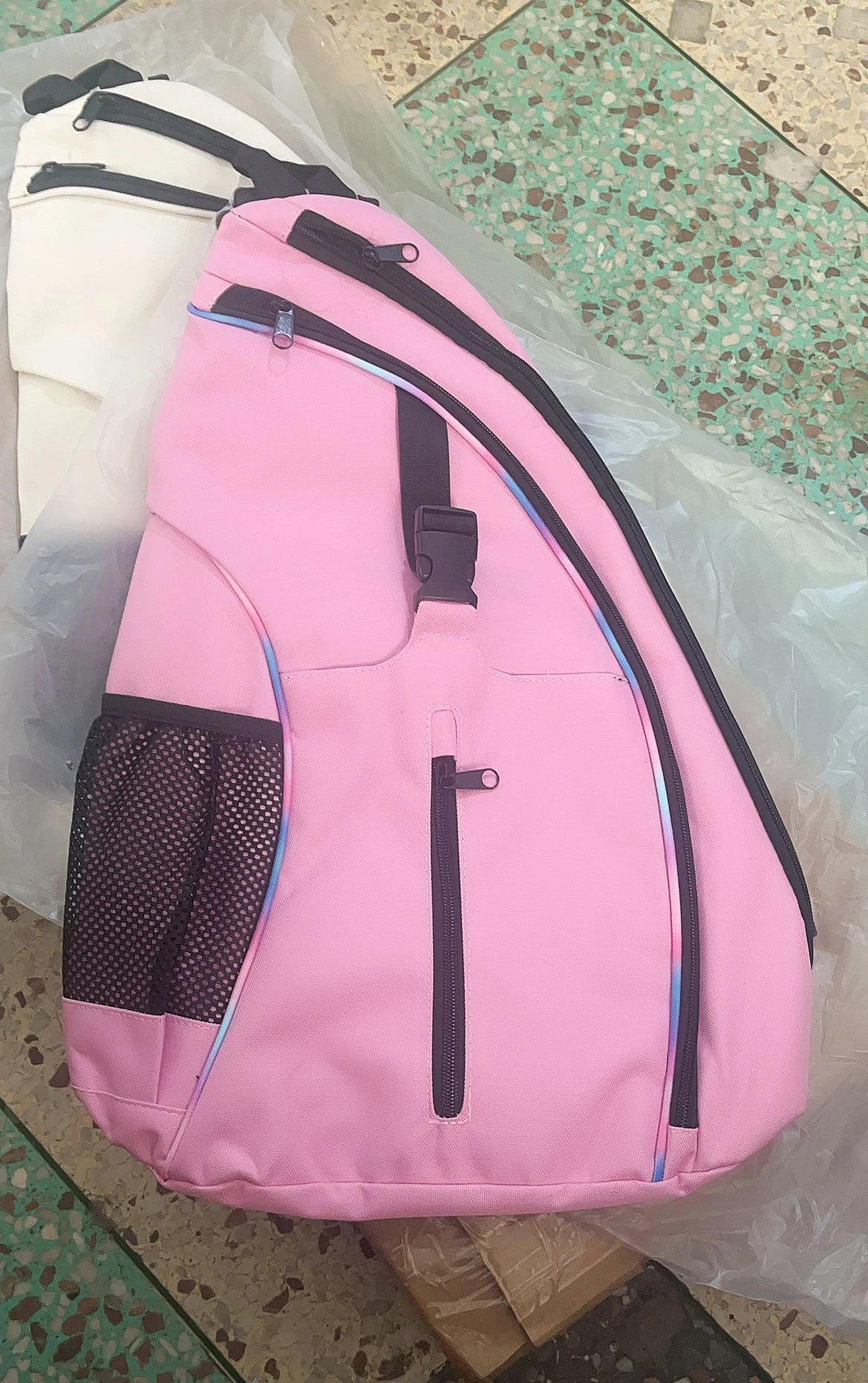 Oxford Tennis and Badminton Bag Outdoor Sports Training Shoulder Tennis Bag Pick Ball Paddle Backpack Crossbody Bags