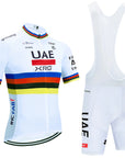 New 2025 TOTAL Cycling Jersey White Bike Maillot Pants Set UAE Team Quick dry Ropa Ciclismo  Summer Pro Bicycle T-Shirt Clothing