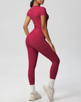Women 2pcs Patchwork Sport Yoga Suit Gym Sports Crop Tops Sexy Bodycon Crop Tube Top Workout Leggins Booty Bum Leggins