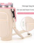Shoulder Strap Water Bottle Holder Pouch Adjustable Multi Pockets Water Cup Bags with Phone Pocket Non-slip for 40oz Cup