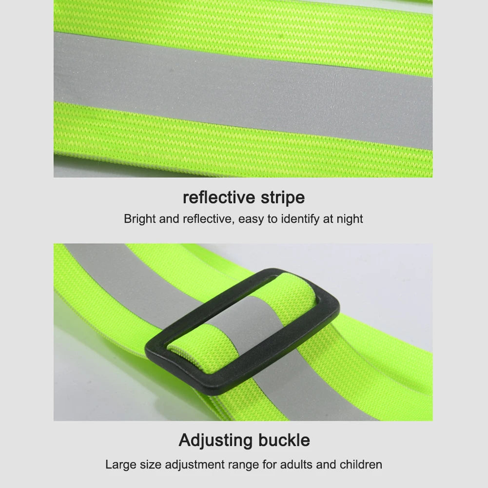 LED Running Vest USB Rechargeable Reflective Cycling Safety Vest Adjustable Strap High Visibility 3 Light Mode for Night Running