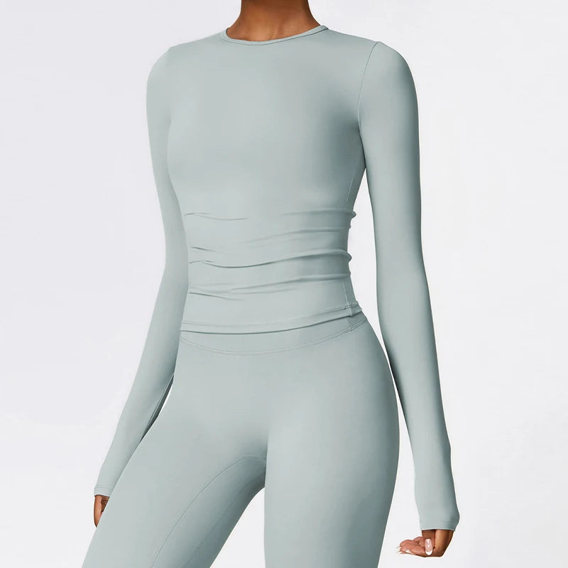 Ctenkevet 2Pcs Sets Gym Clothes Sports Outfit Suit Women Outdoors Workout Tights Set Yoga Wear Female Running Training T-Shirt