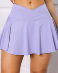 Womens Tennis Skirt with Pockets Crossover High Waisted Athletic Golf Skorts Running Workout Skirts 2 in 1 Fashion Streetwear