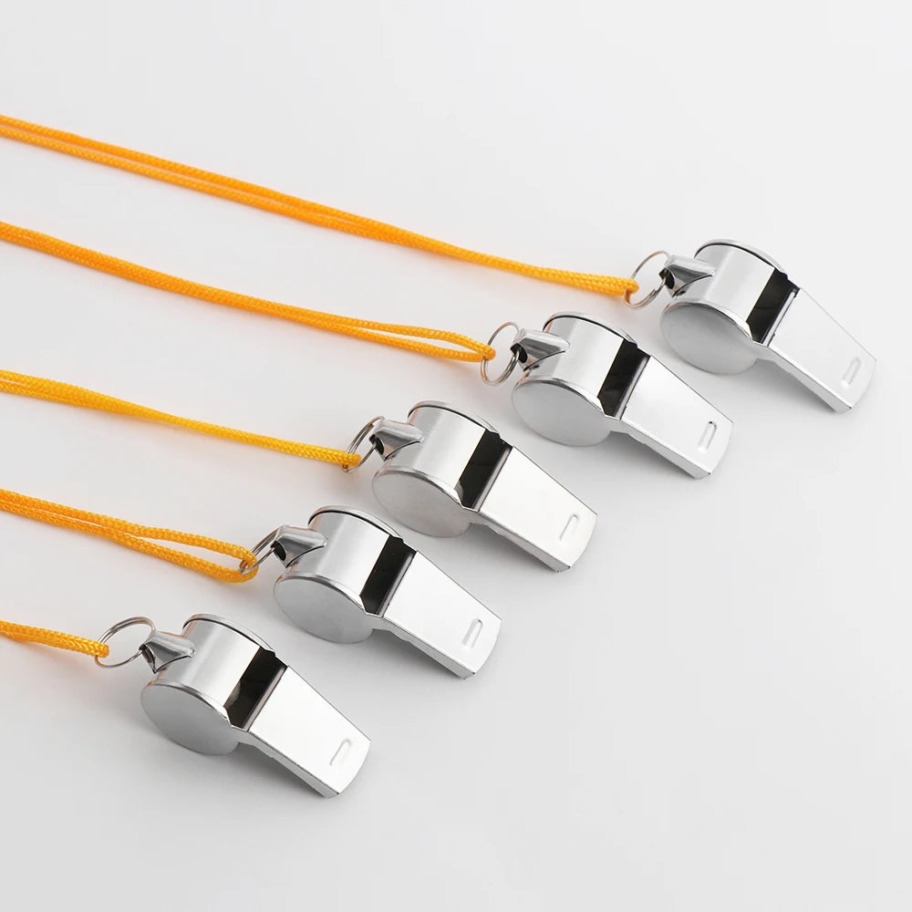 Metal Whistle Referee Sport Rugby Stainless Steel Whistles Soccer Football Basketball Party Training School Cheerleading Tools