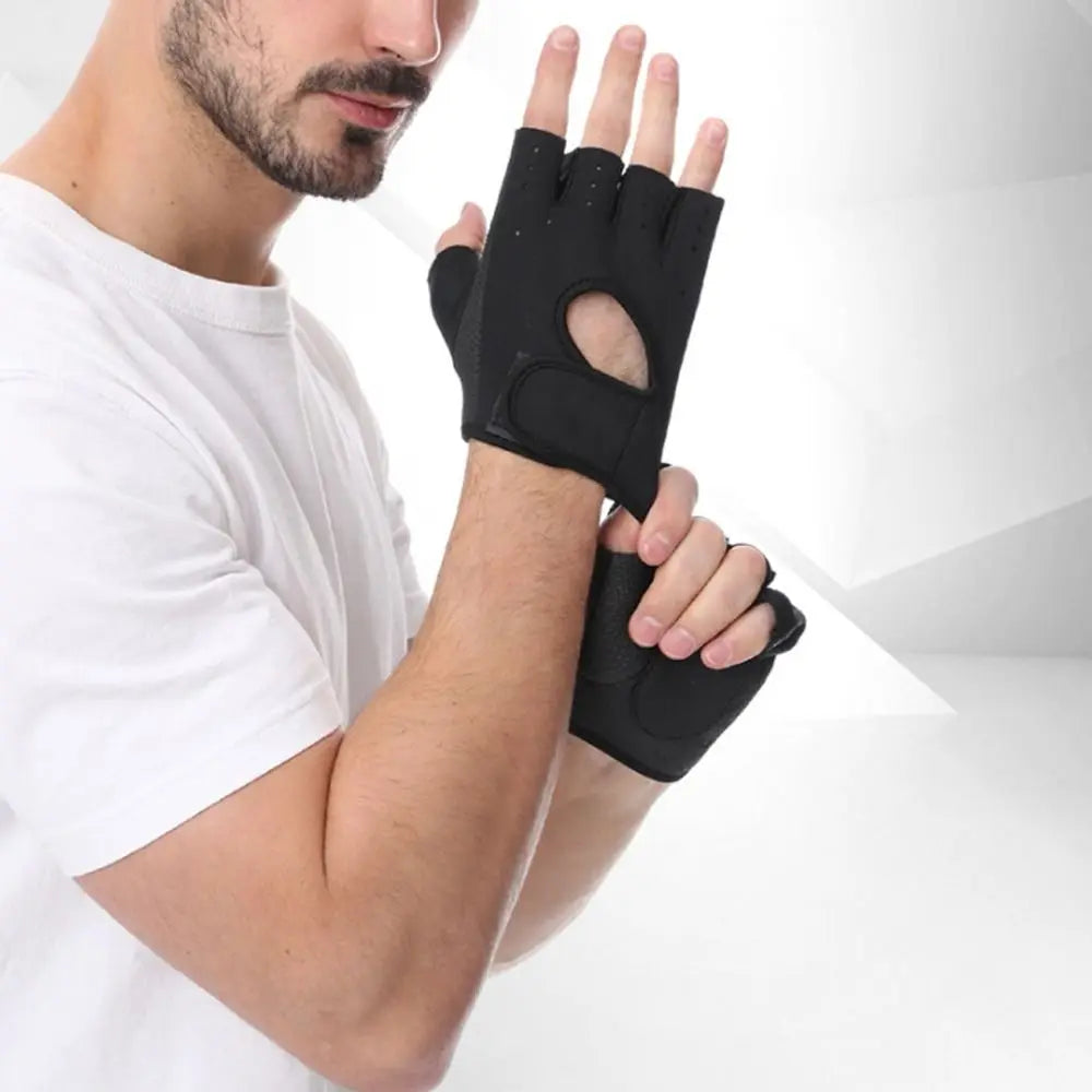 Weightlifting Gloves Women Men Fitness Gym Gloves Half Finger Breathable Non-slip Gel Pad Bodybuilding Training Dumbbells Gloves