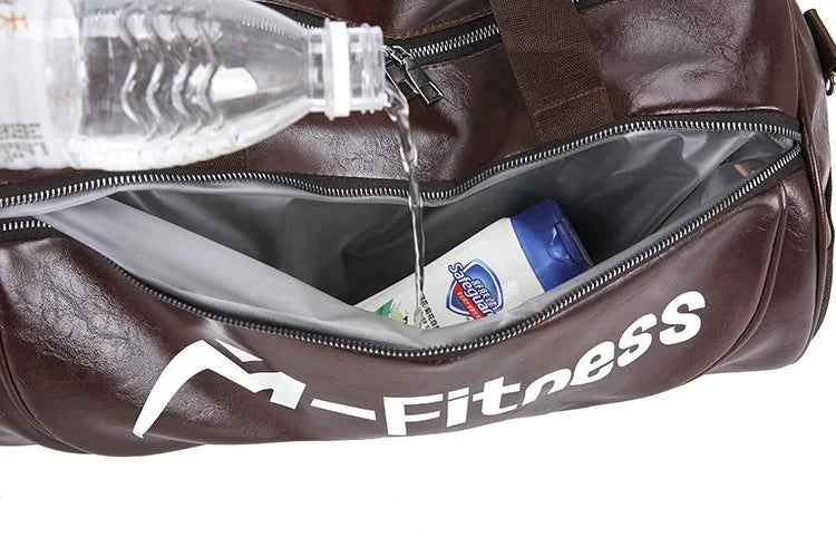 Sport Gym Bag for Women Men Shoulder Bags with Shoes Storage Pocket Fitness Training Waterproof Leather Travel Bag Handbag Daily
