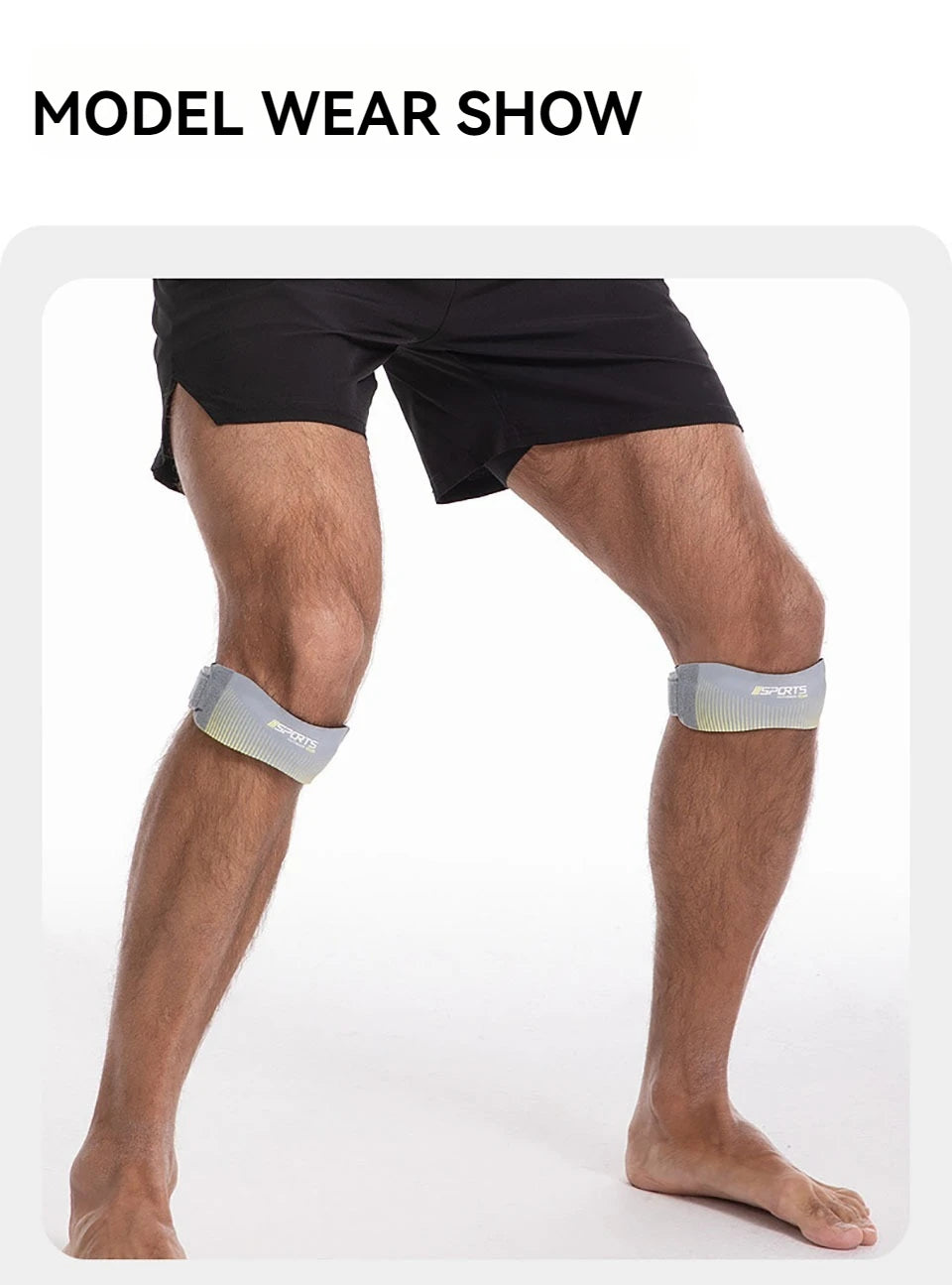 GOBYGO 1Pcs Sports Patella Strap Compression Knee Pads Adjustable Knee Sleeve  Outdoor Running Shock Absorption Jump Rope Unisex