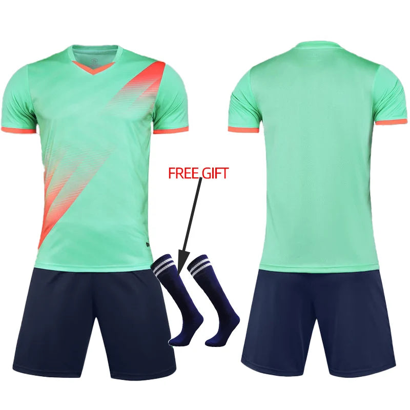 Adult Kids Football Jersey Men Customize Soccer Uniforms Sports Clothes Women Futsal Sportswear Child Training Tracksuit Outfit