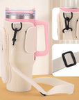 Shoulder Strap Water Bottle Holder Pouch Adjustable Multi Pockets Water Cup Bags with Phone Pocket Non-slip for 40oz Cup