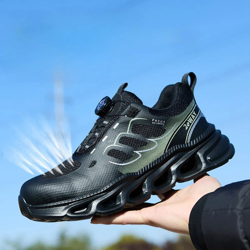 Safety Shoes Work Sneakers Steel Toe Men Women Anti Smash  Shoes Light BreathablePuncture Proof Work Boots Indestructible Safety