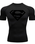 Sports Compression Shirt Men's T-Shirt Short Sleeve Quick Dry Summer Fitness Top Bodybuilder T-shirt Running Men's Gym Clothing