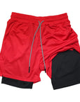 2023 Men Sport Shorts Sportswear Double-deck Running Shorts 2 In 1 Beach Bottoms Summer Gym Fitness Training Jogging Short Pants