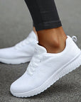 Woman Sneakers Shoes Fashion Lace Up Women's Sneakers Offers Solid Women's Sports Shoes Non-Slip Footwear Shoes For Women
