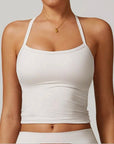 Women's Yoga Sports Fitness Vest, Pilates Running Bra, Thin Belt, Professional Training Underwear, Chest Mat, Fitness Gear