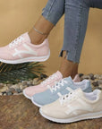Sneakers Women New Sports Shoes Women's Small White Shoes Fashion Round Toe Lace Up Comfortable Lightweight Running Shoes