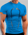 New Summer Sportswear Gym Breathable T Shirt Men Quick Drying Jogging T-Shirt Men Training Tees Fitness Tops Running T-shirt