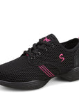 Lightweight Sneakers Fashion Sports Feature Soft Outsole Breathable Running Modern Dance Shoes Sneakers for Woman Practice Shoes