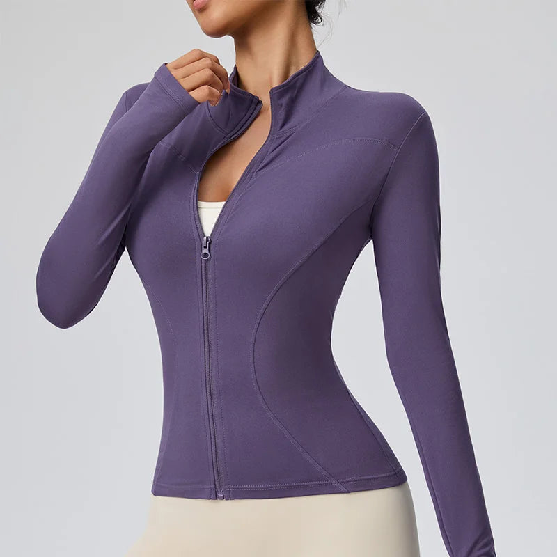 2025 Fall Pilates Quick-Dry Athletic Jacket for Women - Ideal for Gym Workouts &amp; Outdoor Running