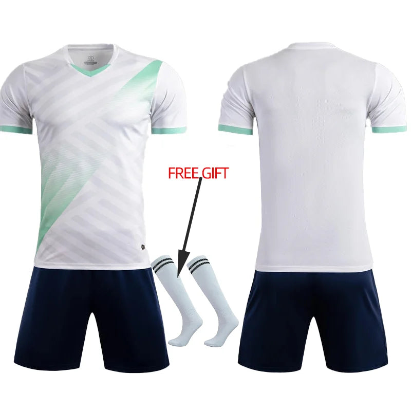 Adult Kids Football Jersey Men Customize Soccer Uniforms Sports Clothes Women Futsal Sportswear Child Training Tracksuit Outfit